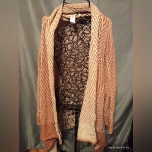 Lori Goldstein women's knitted solid long sleeve cardigan sweater